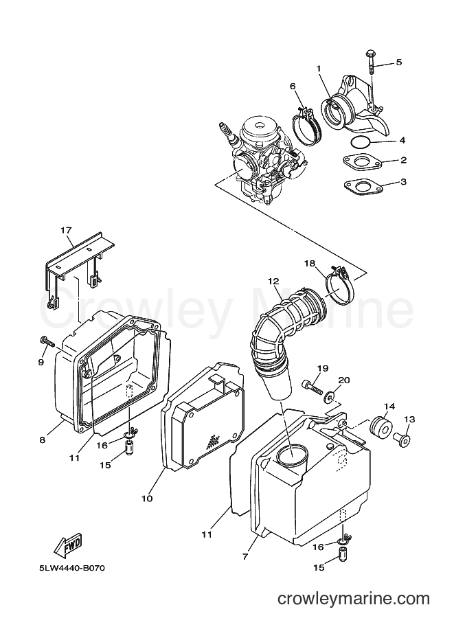 Yamaha Motors AT115 (5MX3) [010] - INTAKE