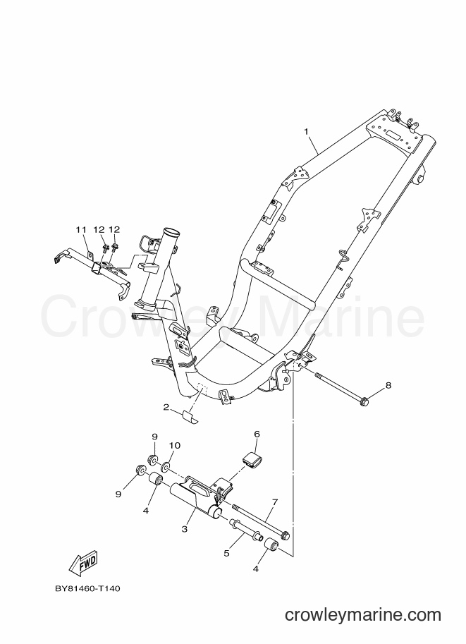 2018 Scooter LNX125-R - LNX125-R (BY82) [010] - FRAME