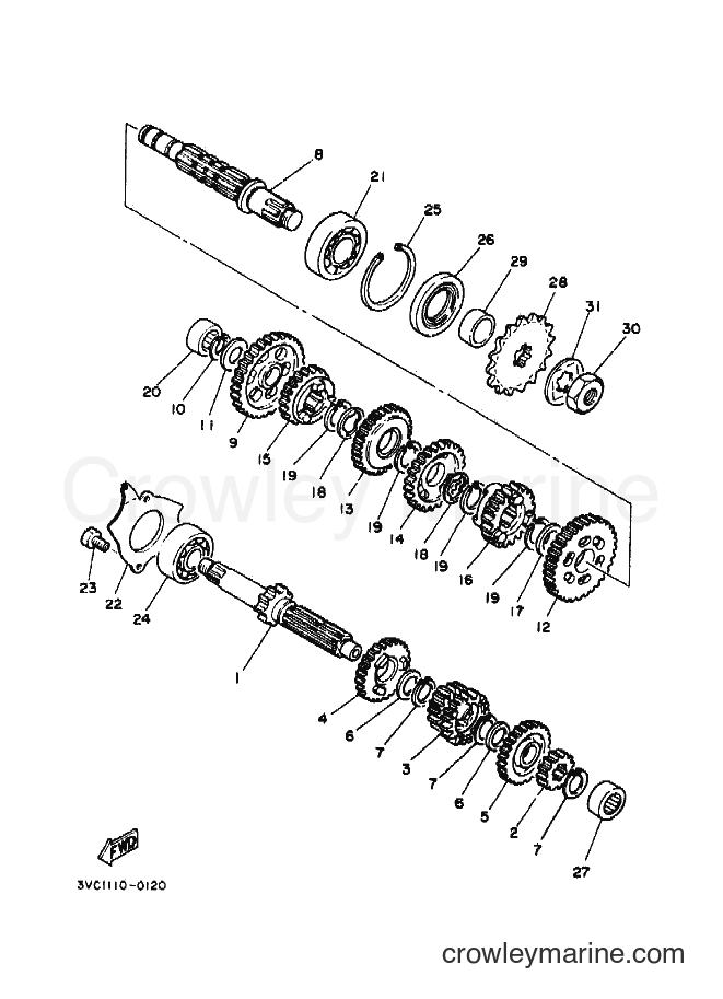 1994 Dirt Bike RT180E - RT180E (4BN3) [010] - TRANSMISSION