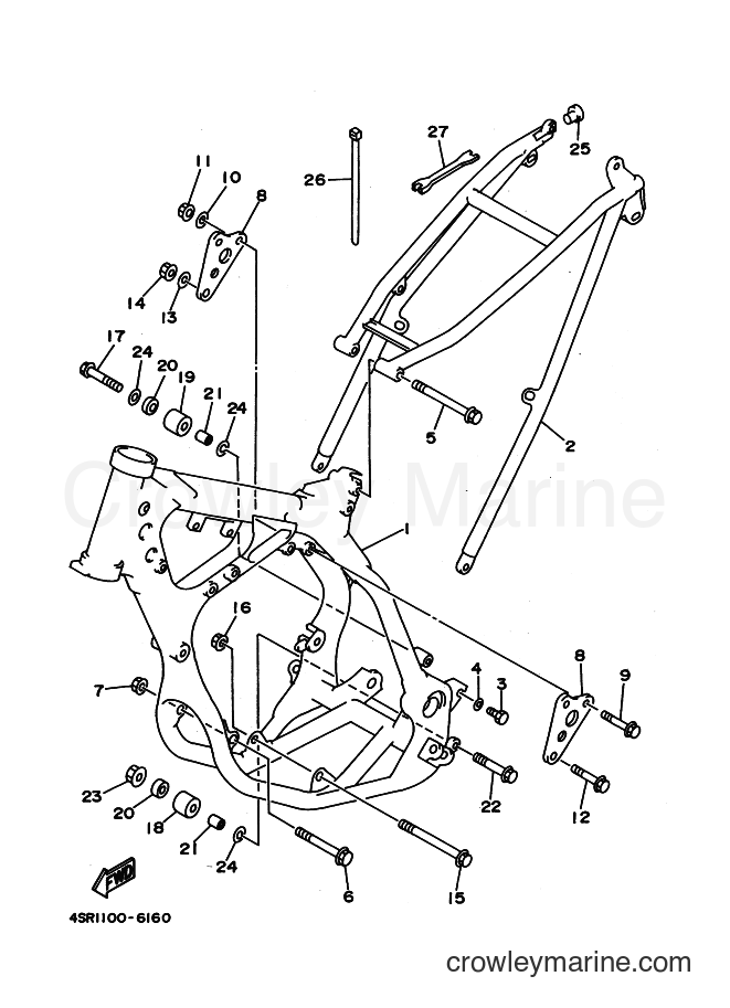 1996 Dirt Bike YZ250 - YZ250 (4SR2) [020] - FRAME