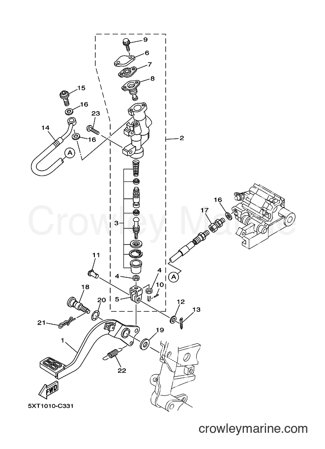 2005 Dirt Bike XG250 - XG250 (4D61) [010] - REAR MASTER CYLINDER
