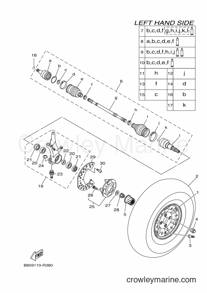 Yamaha Motors YXE700E (BN43) [010] - FRONT WHEEL