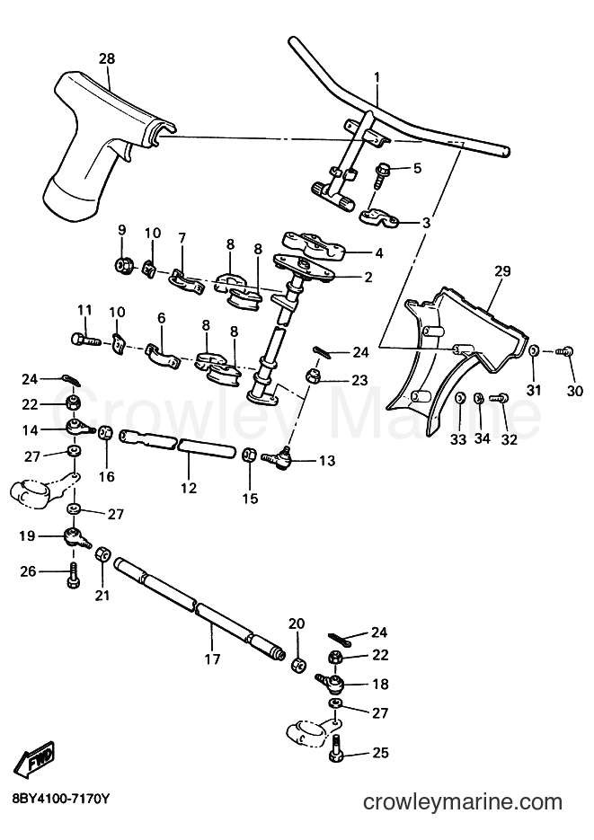1997 Snowmobile ET410TR - ET410TR (8BY4) [030] - STEERING