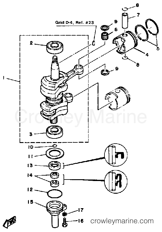 Yamaha Motors 25SJ - CRANK PISTON
