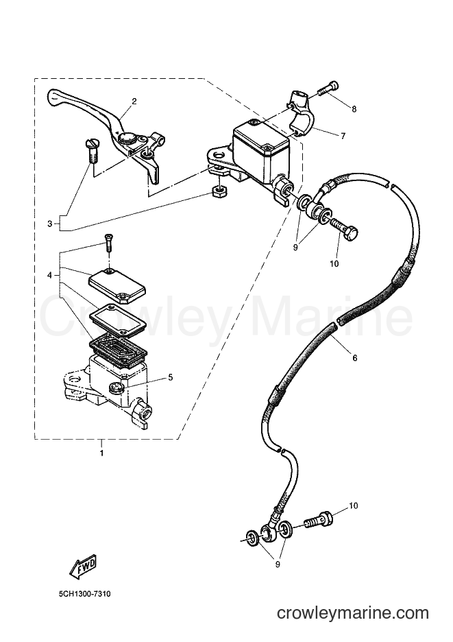 1999 Dirt Bike TT600R - TT600R (5CH2) [050] - FRONT MASTER CYLINDER