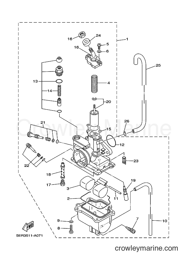 2002 Scooter T105SE - T105SE (5ER3) [010] - CARBURETOR