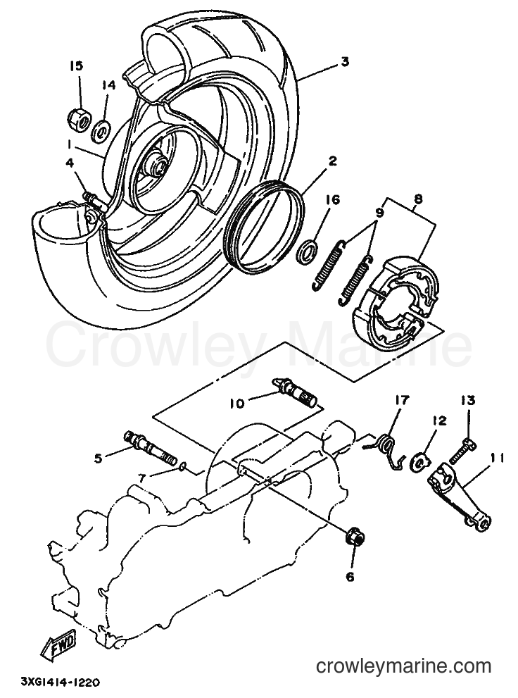 1995 Scooter YA50Z - YA50Z (4SC1) [999] - REAR WHEEL