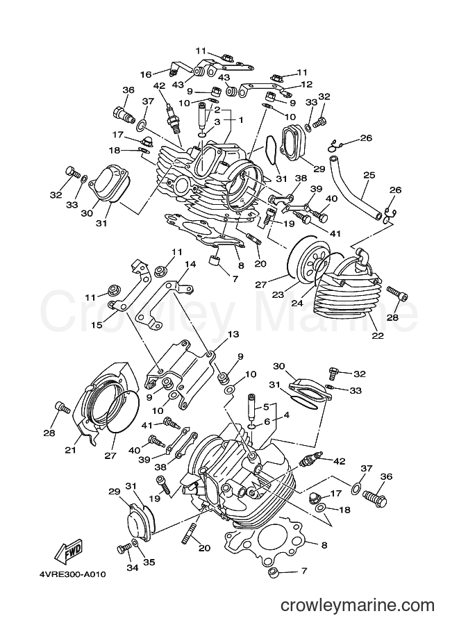 Yamaha Motors XVS650 (4VRE) [030] - CYLINDER HEAD