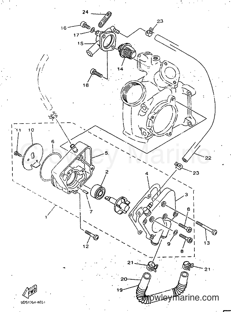 1998 Scooter YP125E - YP125E (5DS8) [010] - WATER PUMP
