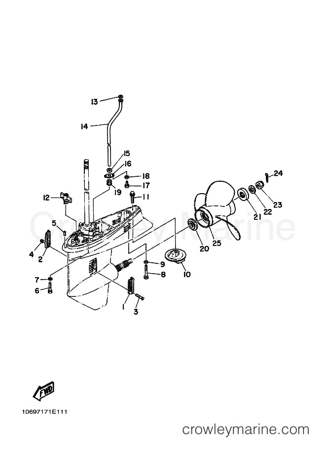 Yamaha Motors 55B (697) [040] - LOWER CASING & DRIVE 2