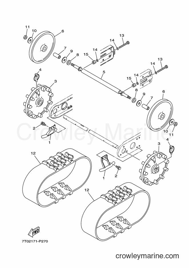 2016 Snowblower YT660 - YT660 (7T02) [010] - TRACK & SPROCKET WHEEL