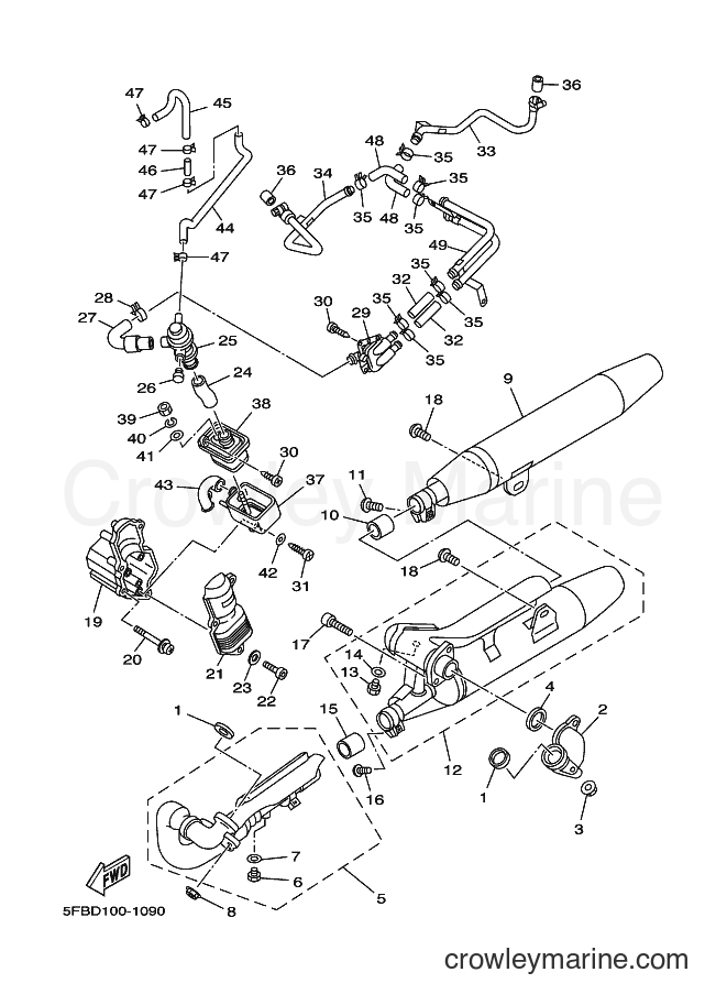 Yamaha Motors XVS650 (5FBJ) [010] - EXHAUST