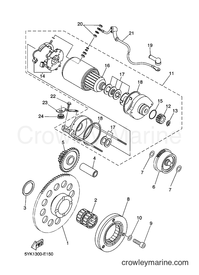 2007 Street Bike MT03 - MT03 (5YK2) [010] - STARTER