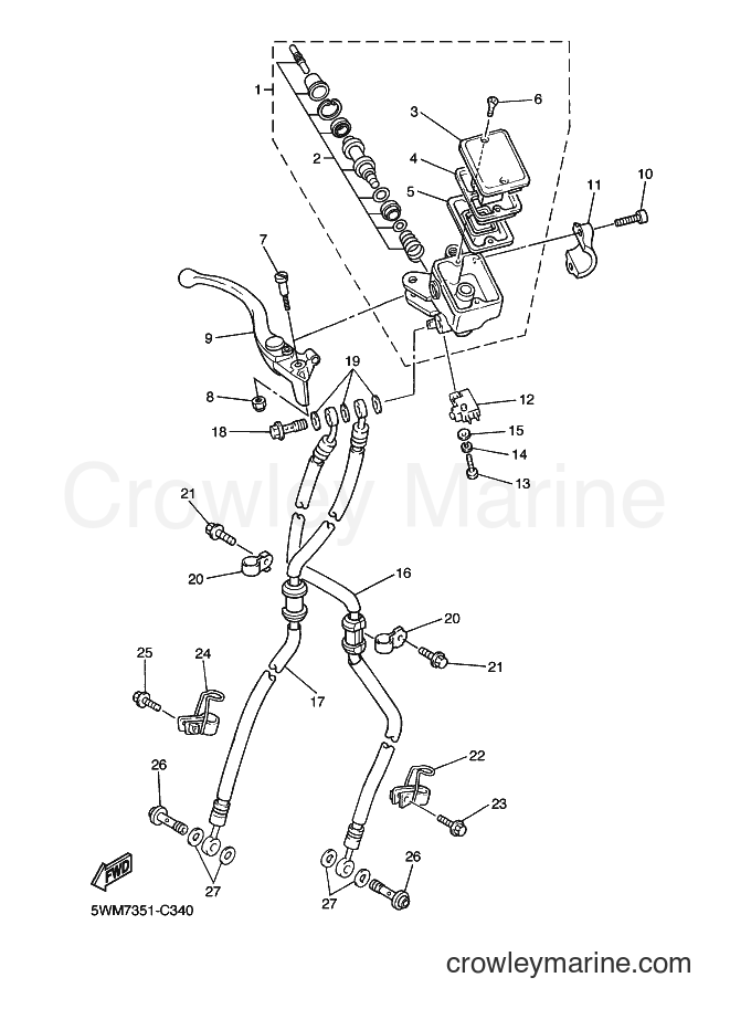 2006 Street Bike XJR1300 - XJR1300 (5WME) [010] - FRONT MASTER CYLINDER