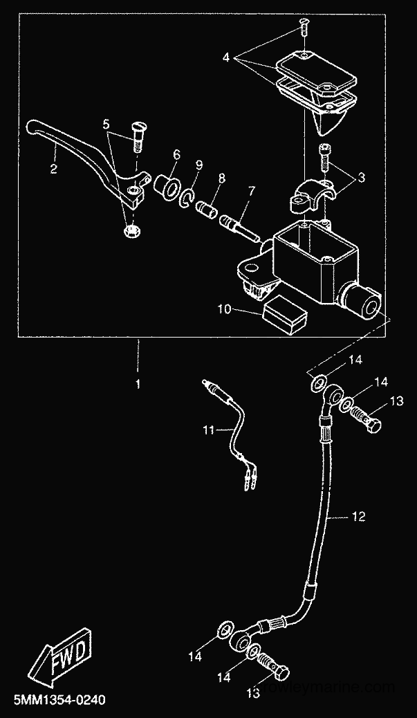 2000 Scooter CW50 - CW50 (5MN1) [020] - FRONT MASTER CYLINDER
