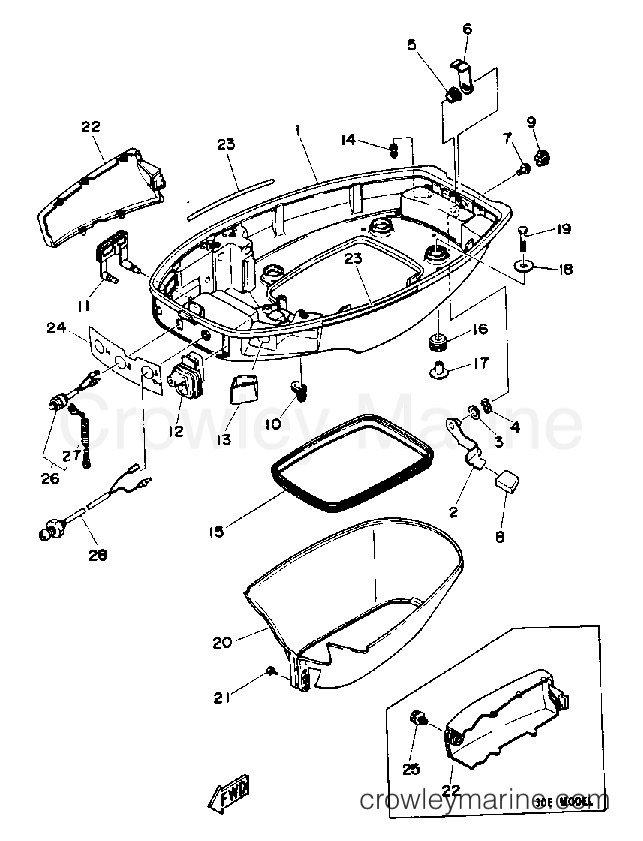 Yamaha Motors 30MSHP - BOTTOM COWLING