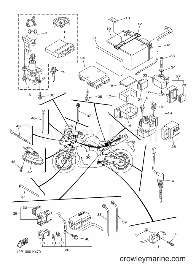 2012 Street Bike FZ8-S - FZ8-S (42P4) [030] - ELECTRICAL 2