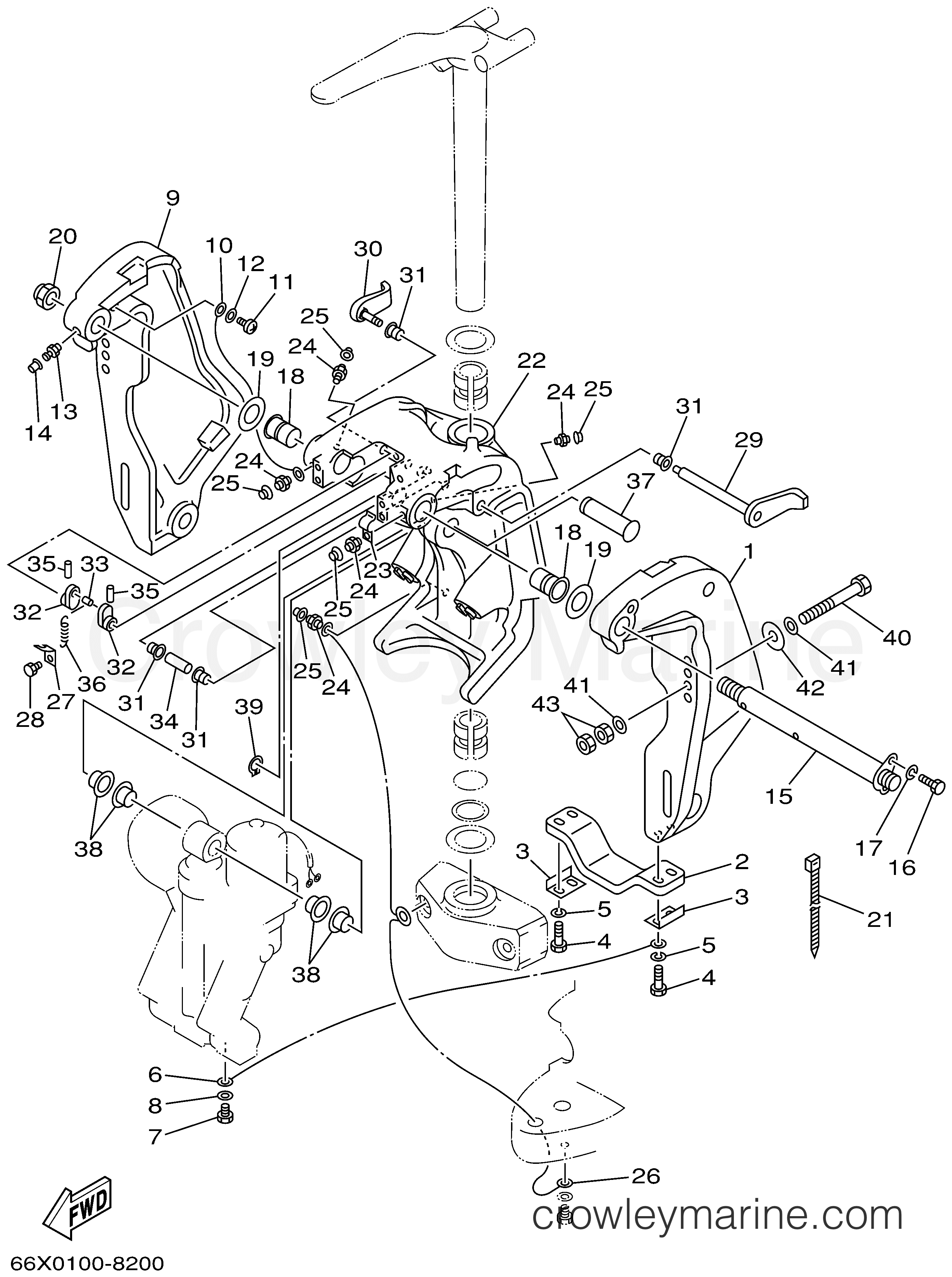 Yamaha Motors VX200TLRA - BRACKET 1