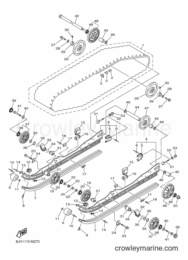 2014 Snowmobile RFX10B - RFX10B (8JH2) [030] - TRACK SUSPENSION 1