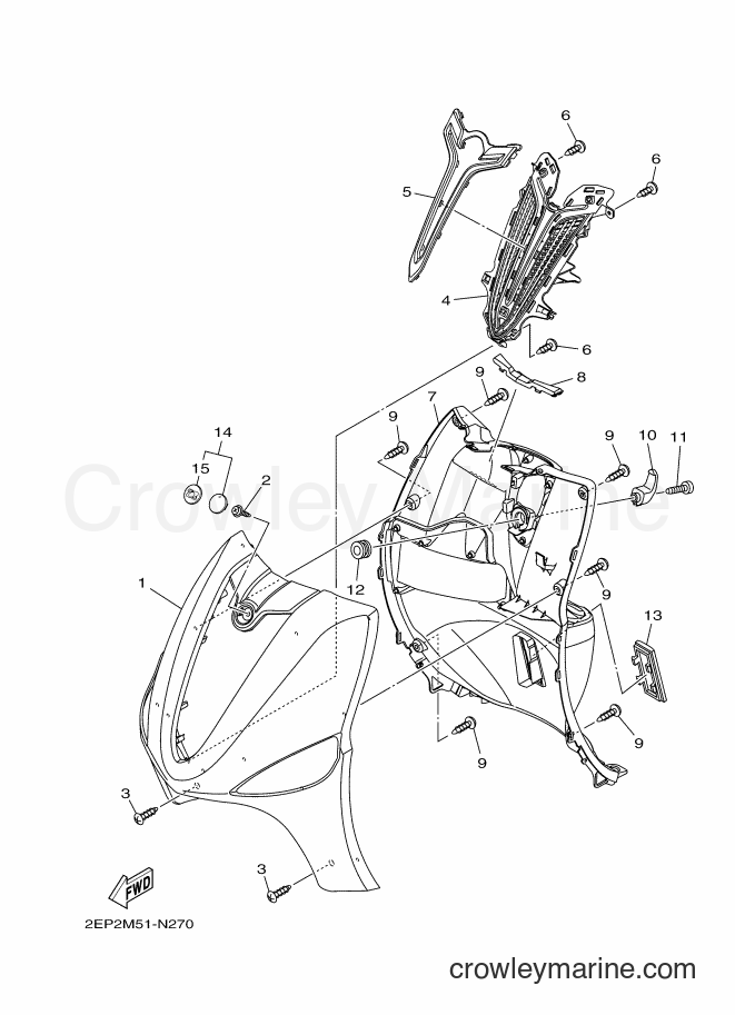 Yamaha Motors XC115S (2EP2) [010] - LEG SHIELD