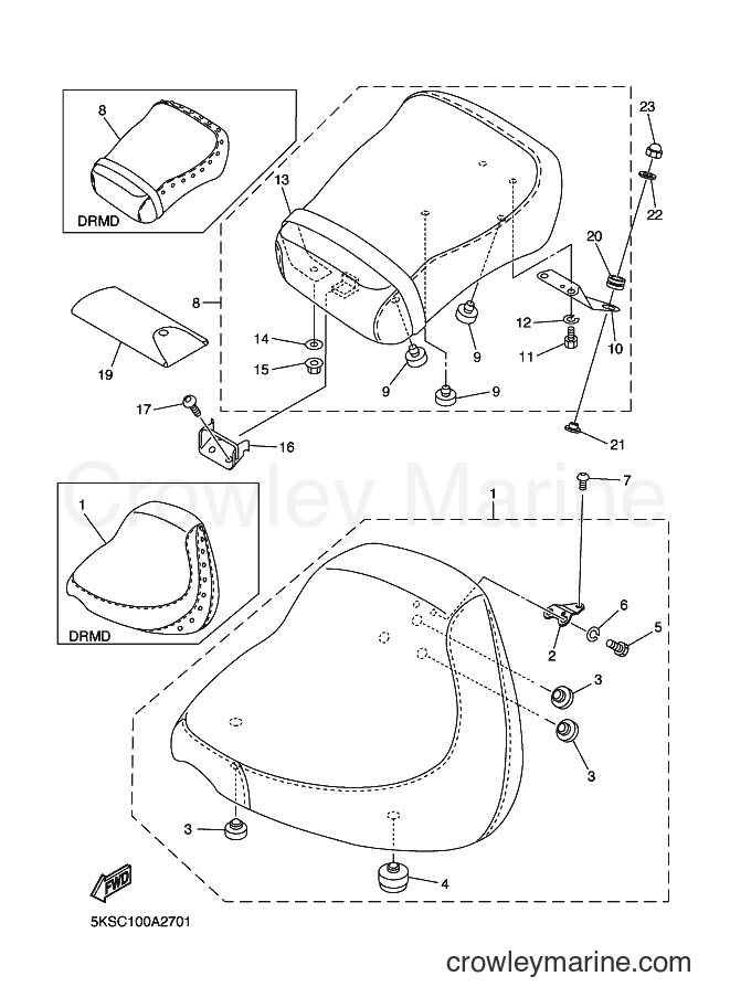 Yamaha Motors XVS1100A (5KSE) [010] - SEAT