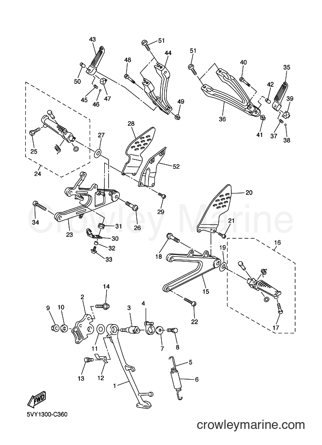 Yamaha Motors YZF-R1 (5VY1) [100] - STAND & FOOTREST