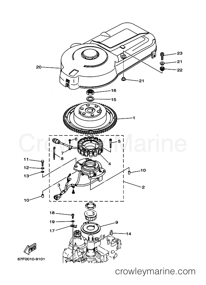 Yamaha Motors F100TLR (67F) [05A] - GENERATOR