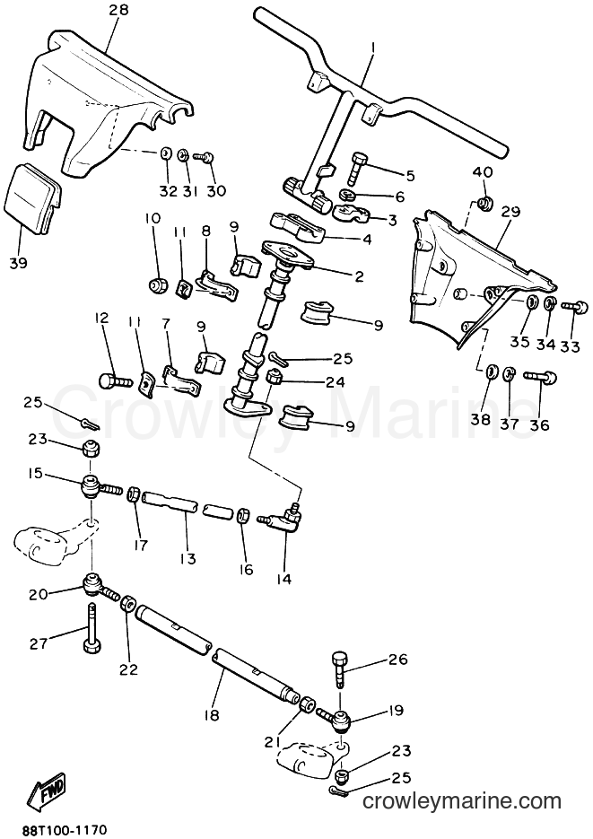 1991 Snowmobile VT480 - VT480 (88T1) [010] - STEERING