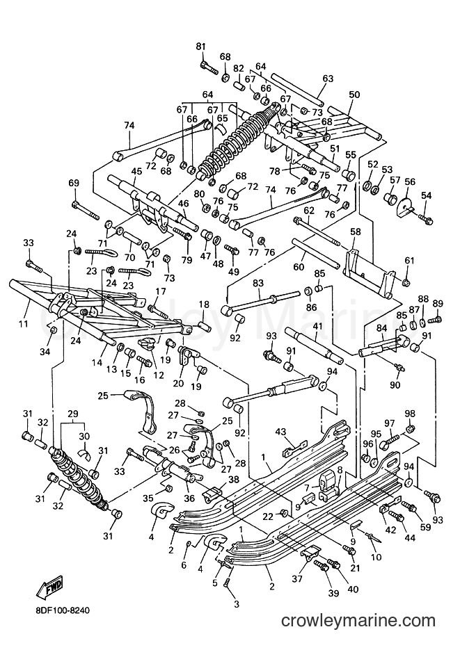 1998 Snowmobile SRX600 - SRX600 (8DF1) [030] - TRACK SUSPENSION 2