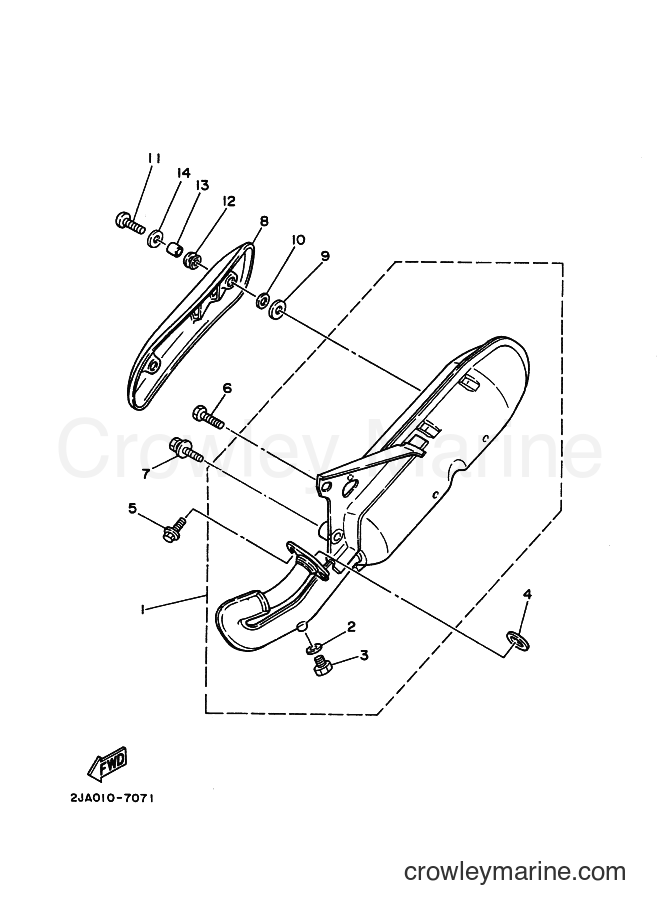 1990 Scooter CG50E - CG50E (2YT3) [010] - EXHAUST
