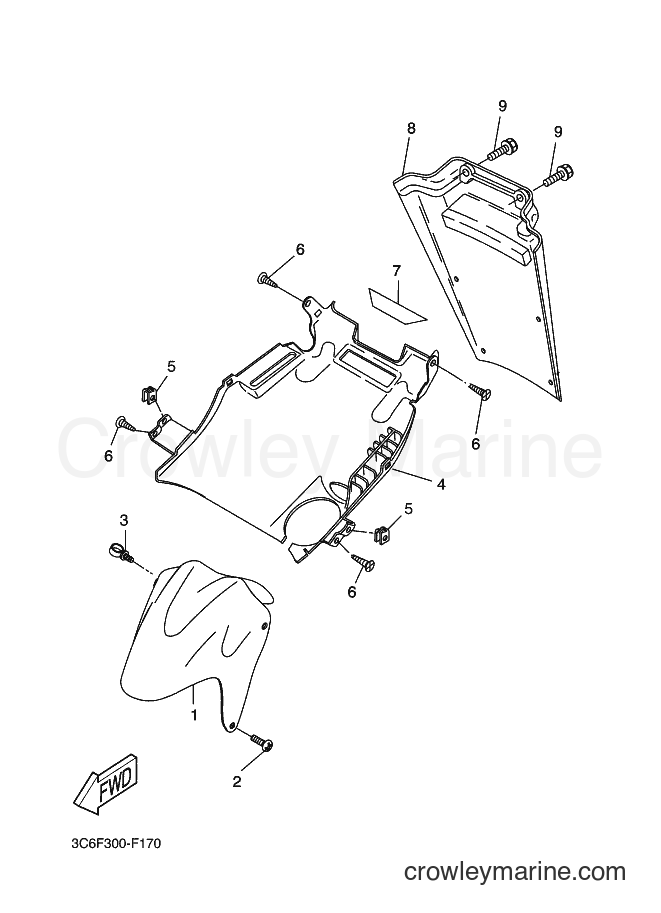2009 Scooter YQ50L - YQ50L (3C6W) [020] - FRONT FENDER
