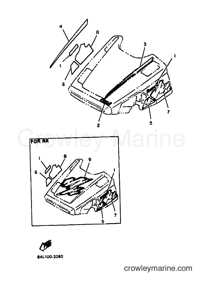 1993 Snowmobile PZ480E - PZ480E (8AL1) [030] - EMBLEM (SHROUD)