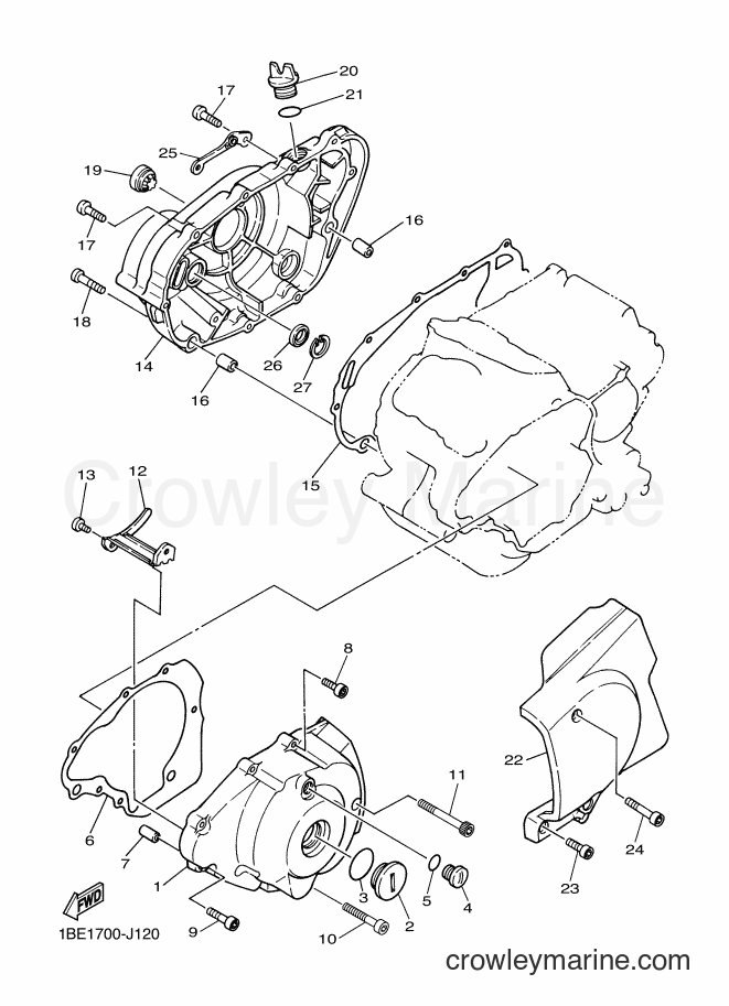 2010 Cruiser XV250 - XV250 (46B4) [010] - CRANKCASE COVER 1