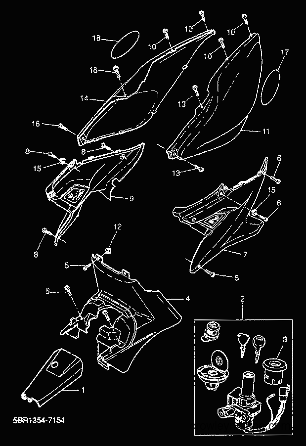 2000 Scooter YQ50L - YQ50L (5HEV) [010] - SIDE COVER