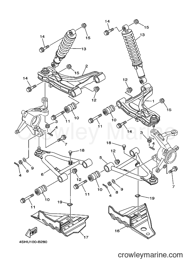 2003 ATV YFM400FW - YFM400FW (4SHW) [010] - FRONT SUSPENSION & WHEEL