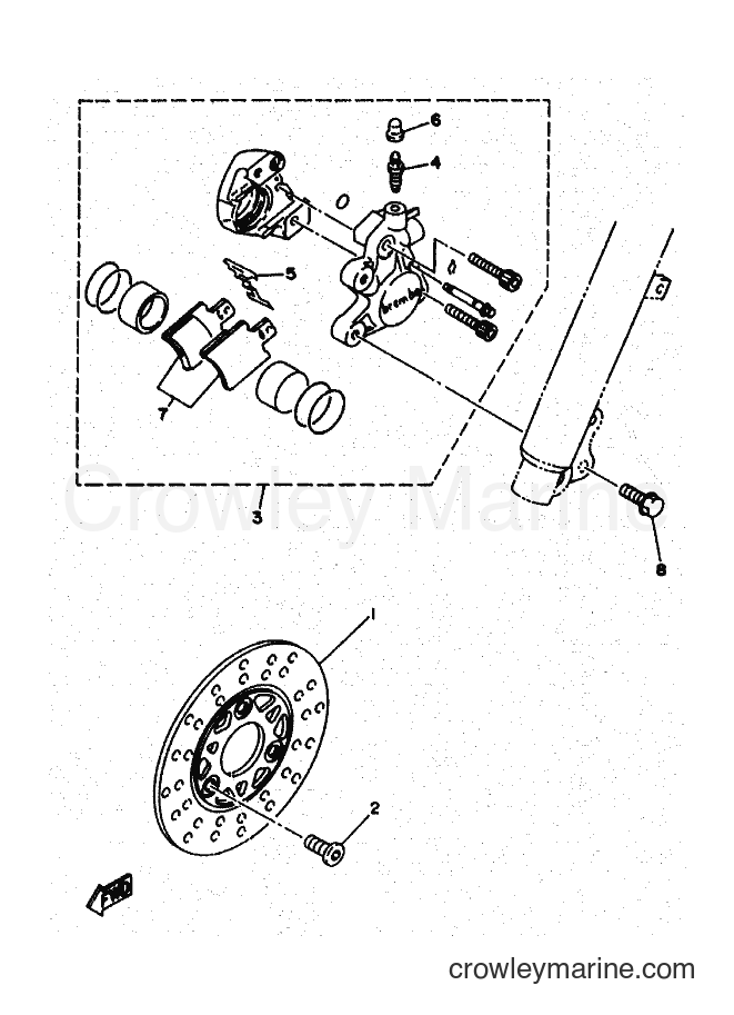 1996 Scooter YA50R - YA50R (4PC5) [010] - FRONT BRAKE CALIPER