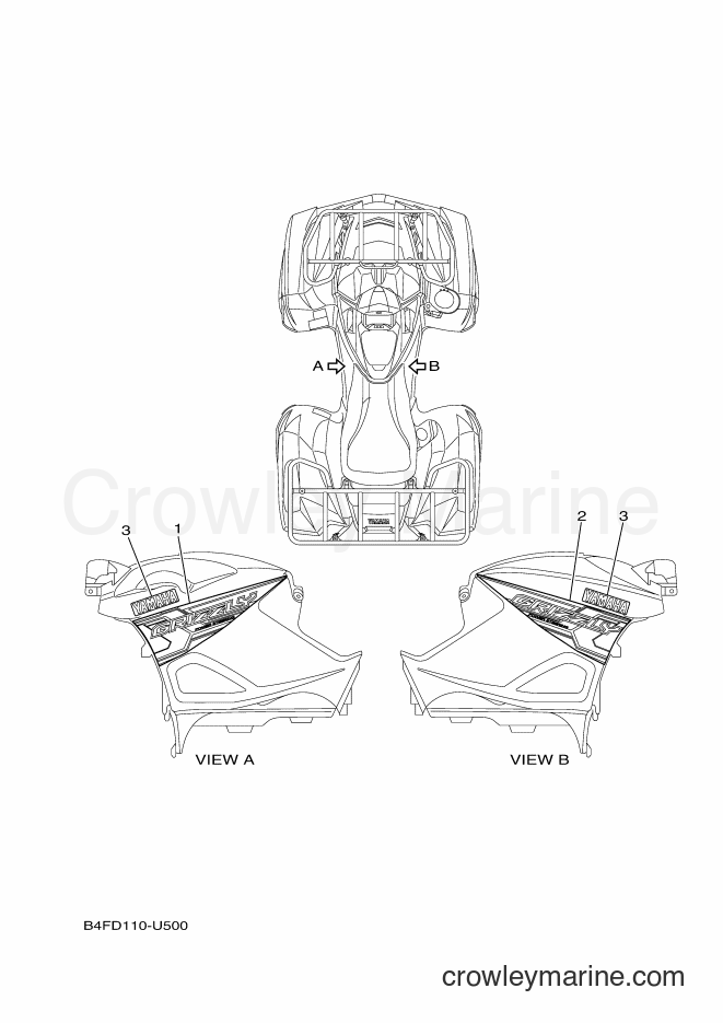 Yamaha Motors YFM700FWAD (B4FF) [010] - GRAPHICS