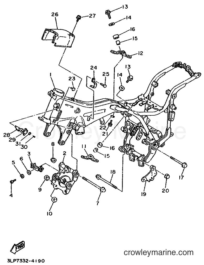 1995 Cruiser XV1100 - XV1100 (3LP9) [999] - FRAME