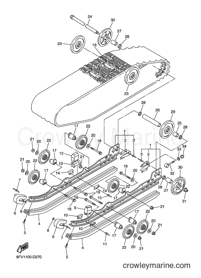 2005 Snowmobile RX10 - RX10 (8FU1) [020] - TRACK SUSPENSION 1