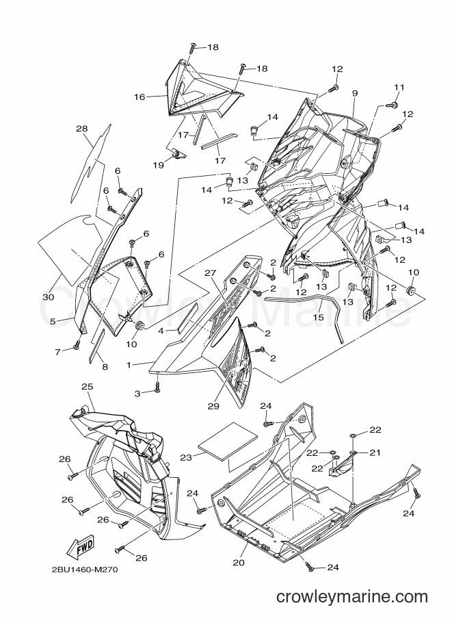 2013 Scooter AF115FX - AF115FX (2BU1) [010] - LEG SHIELD