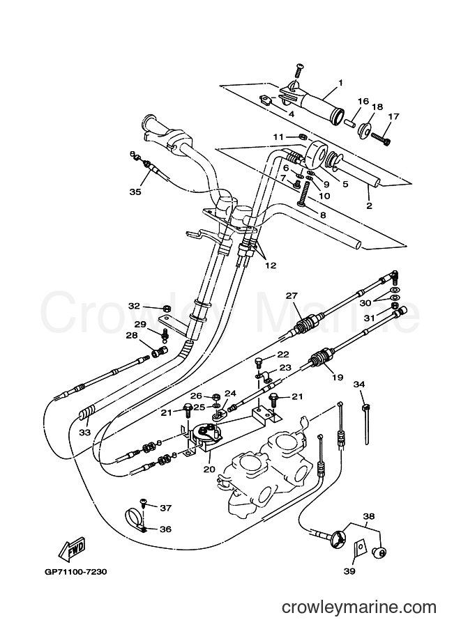 Yamaha Motors GP760V (GP72) [999] - CONTROL CABLE