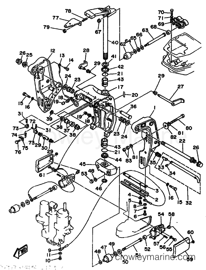 Yamaha Motors 70B (6H3) [999] - BRACKET 2