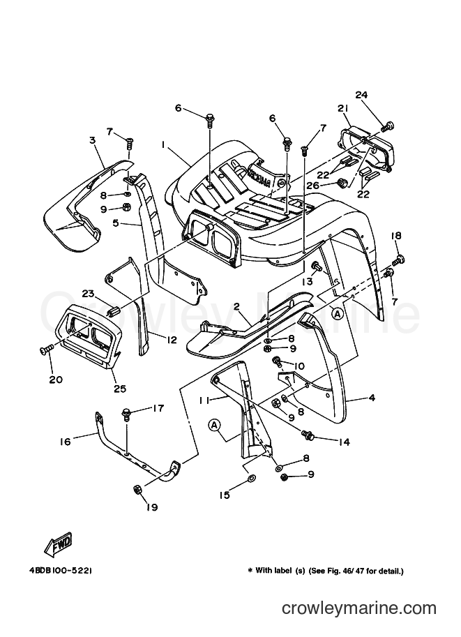 1998 ATV YFB250FW - YFB250FW (4KDH) [030] - FRONT FENDER