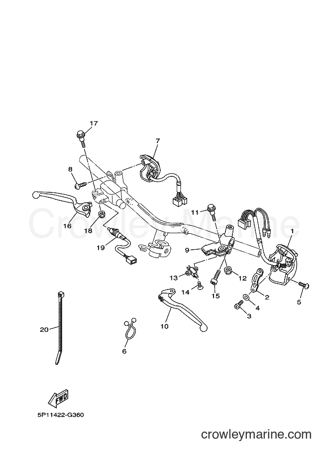 Yamaha Motors AT135 (5P14) [010] - HANDLE SWITCH & LEVER