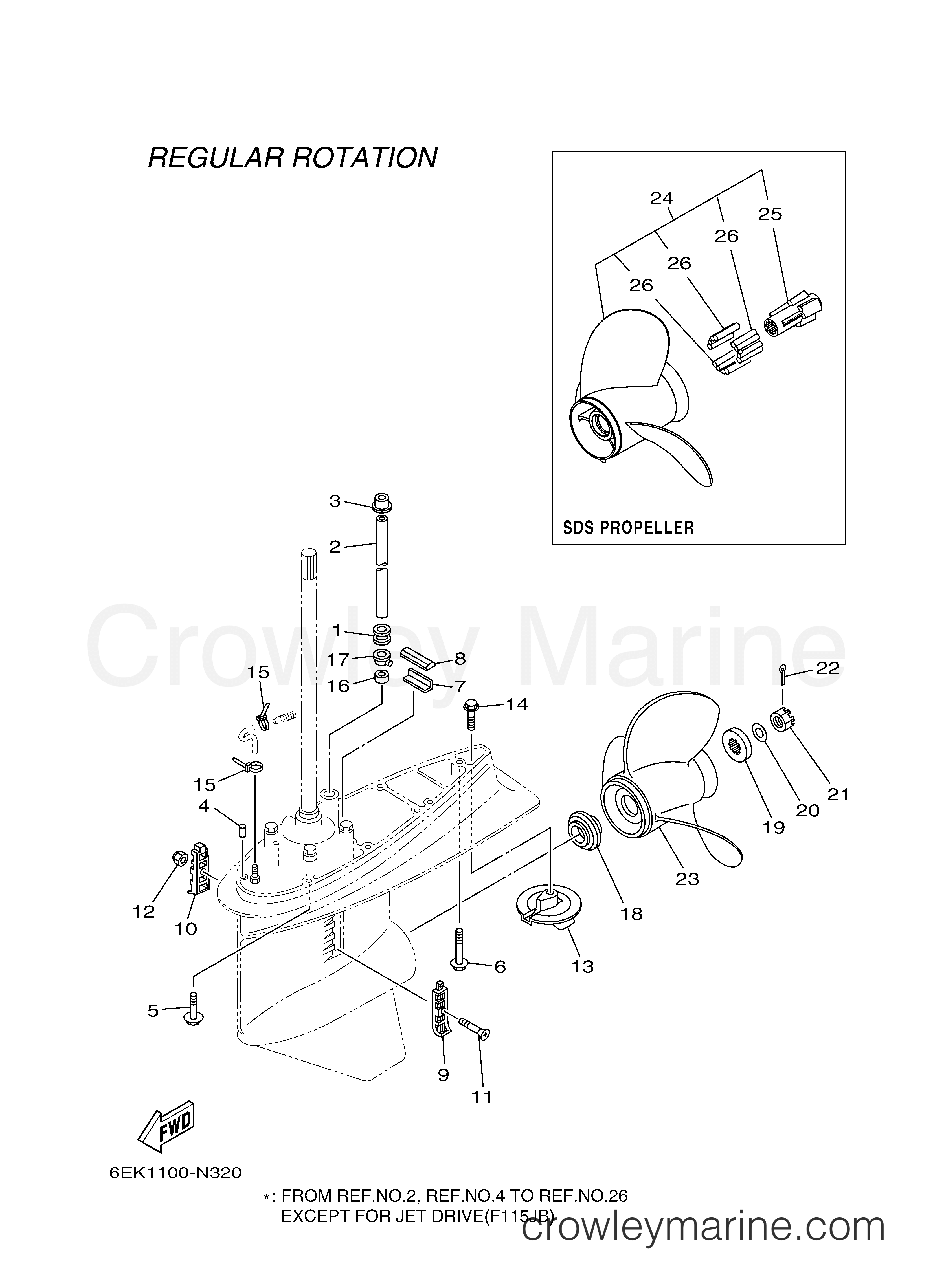 Yamaha Motors F115JB - LOWER CASING DRIVE 2