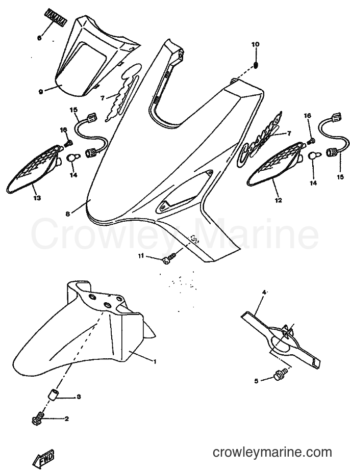 1996 Scooter YA50S - YA50S (4MJ9) [999] - FRONTAL DELANTERO