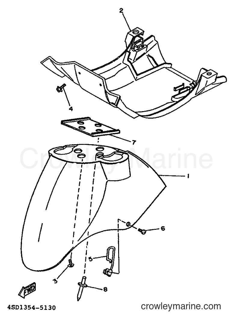 1995 Scooter YA50T - YA50T (4SD1) [999] - FRONT FENDER