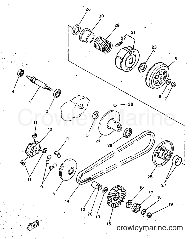 1998 Scooter YN50 - YN50 (5BV1) [010] - CLUTCH