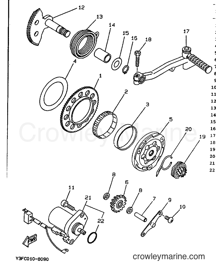 1990 Scooter CW50 - CW50 (3WV1) [999] - STARTER