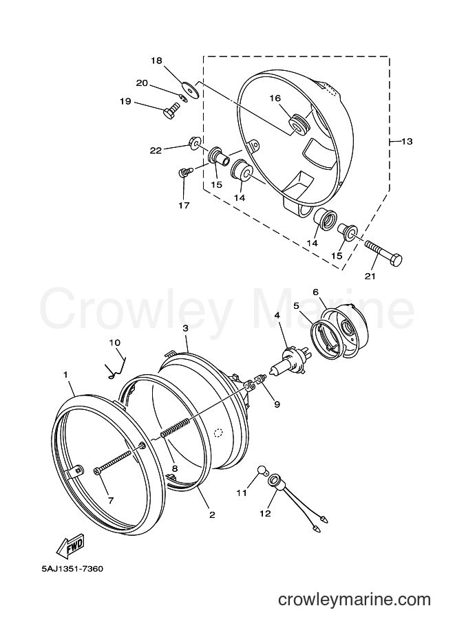 Yamaha Motors XV125S (5AJF) [110] - HEADLIGHT